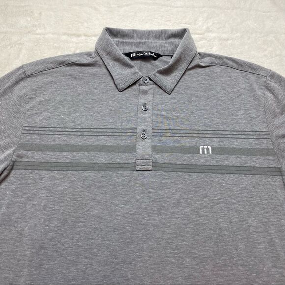 Travis Mathew Gray Tone Short Sleeve Polo Size Medium - Picture 7 of 13